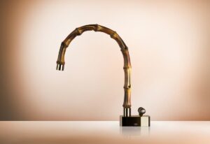 Gessi bamboo tap in silhouette