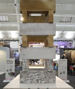 Stone Tapestry Stone Federation stand at Surface 2024, designed by Squire & Partners