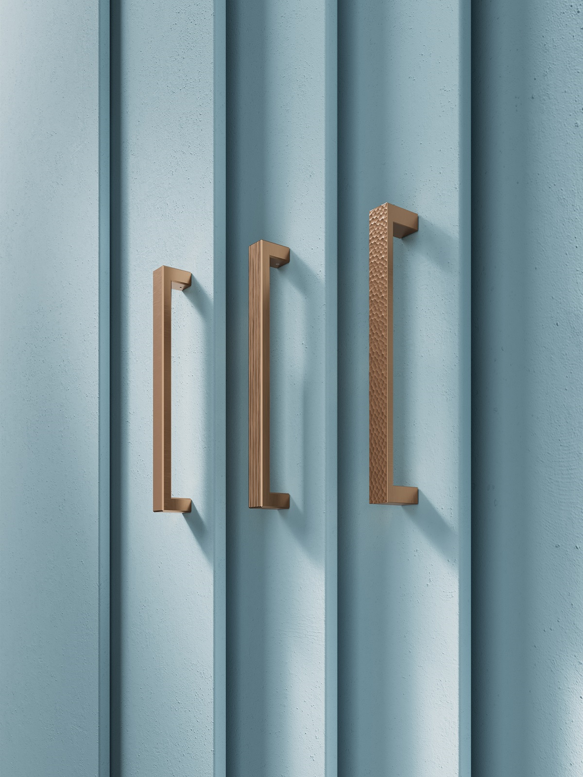 blue cabinet detail from Crosswater