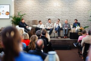 panel discussion on stage at IHS2023 Amsterdam