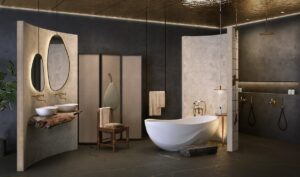 bathroom design render for WOW!House by Studio Jill