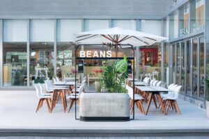 outdoor restaurant with chairs from BoConcept