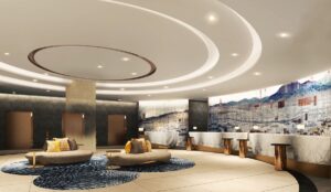 render of lobby at DoubleTree-by-Hilton-Osaka-Castle-