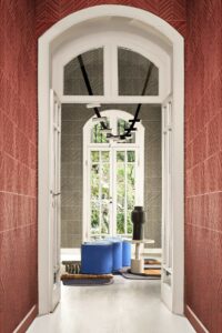 hallway with Kanso Iki wallcovering by Arte