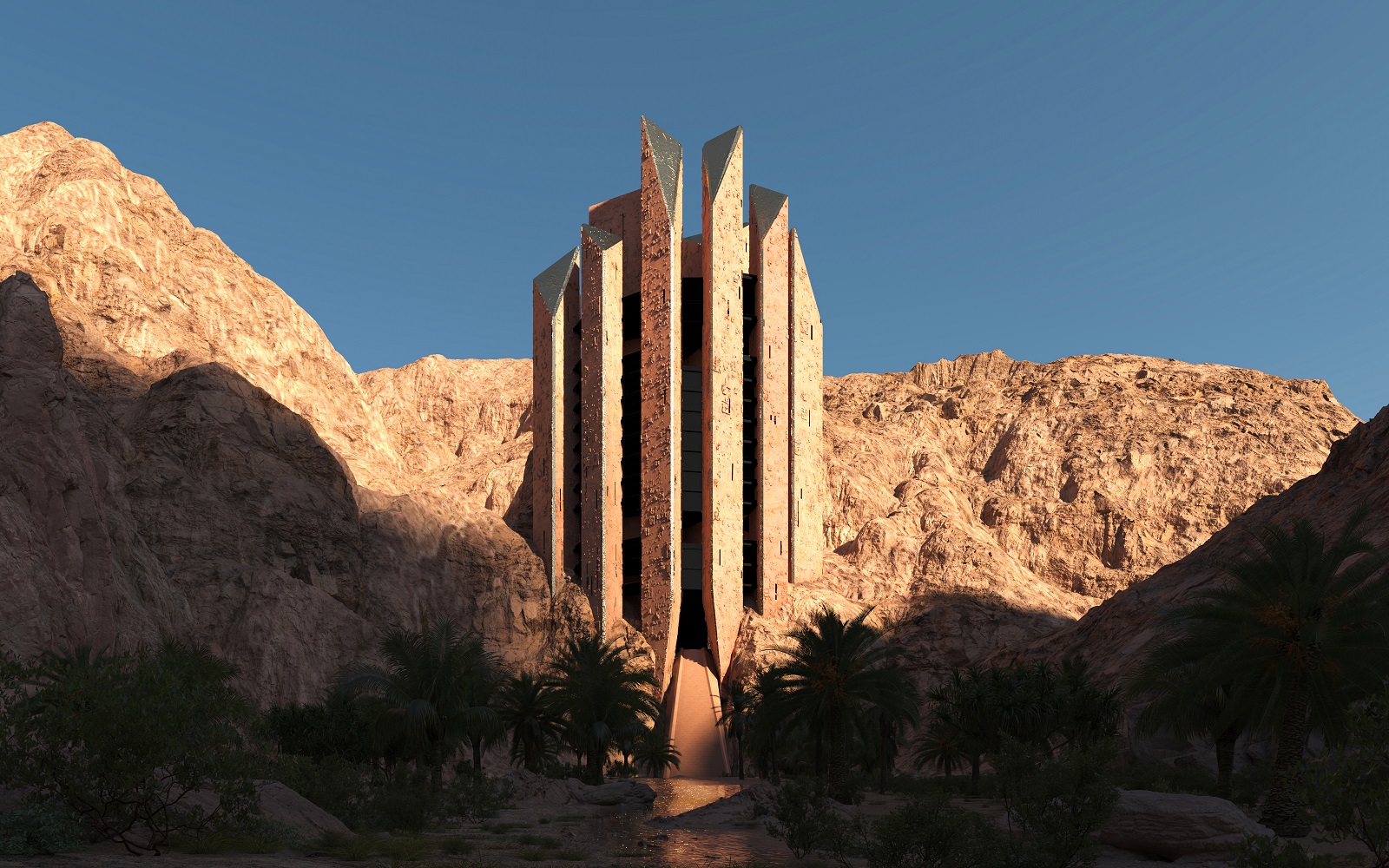 proposed design for NEOM and Our Habitas project of three hotels