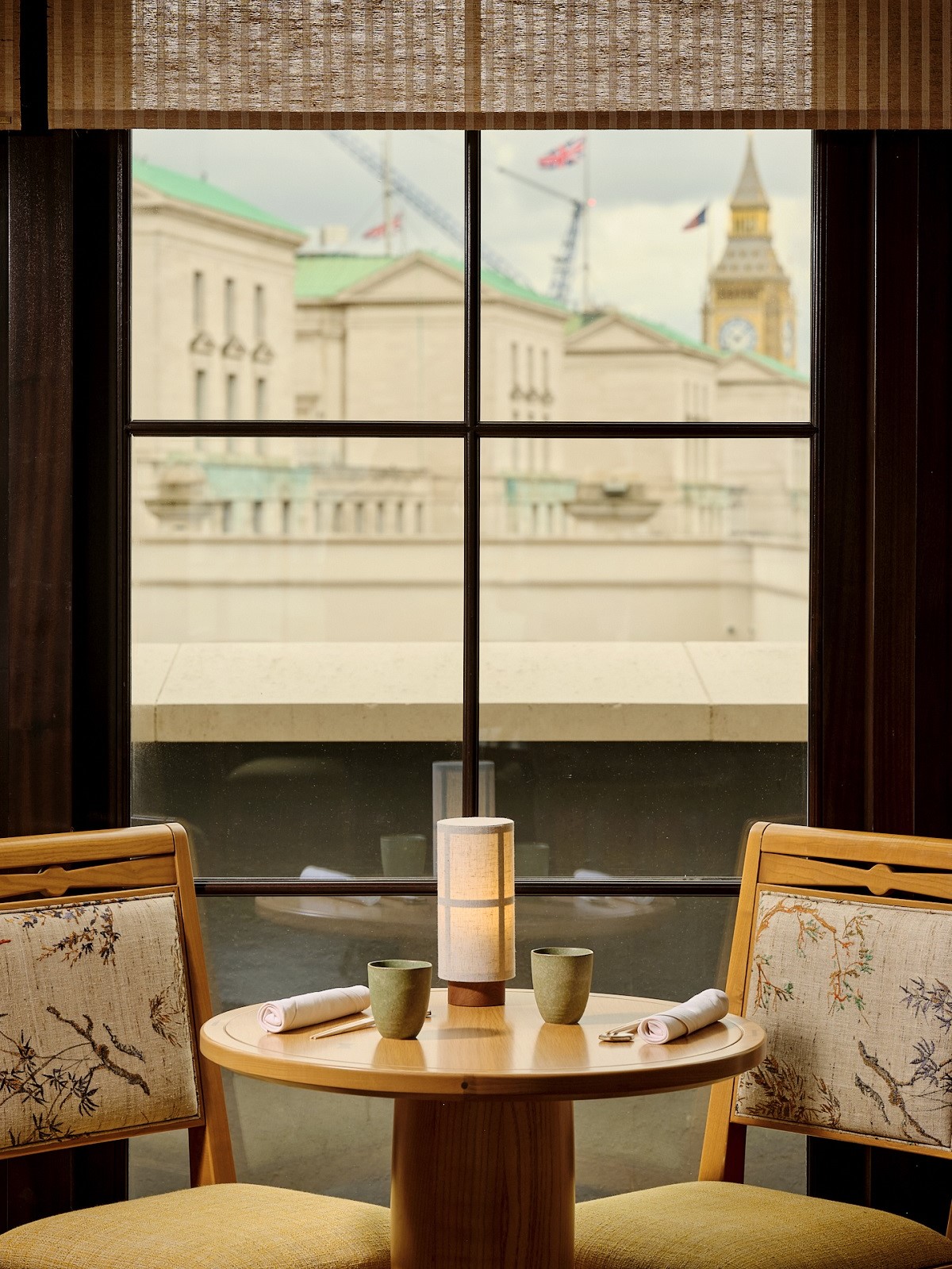 table setting with views from OWO across London