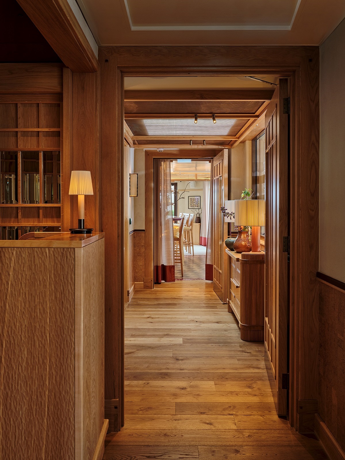 wooden detail entrance and cabinetry in Kioku