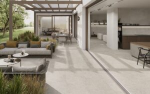 tiled floor indoor and outdoor spaces with non-slip solutions