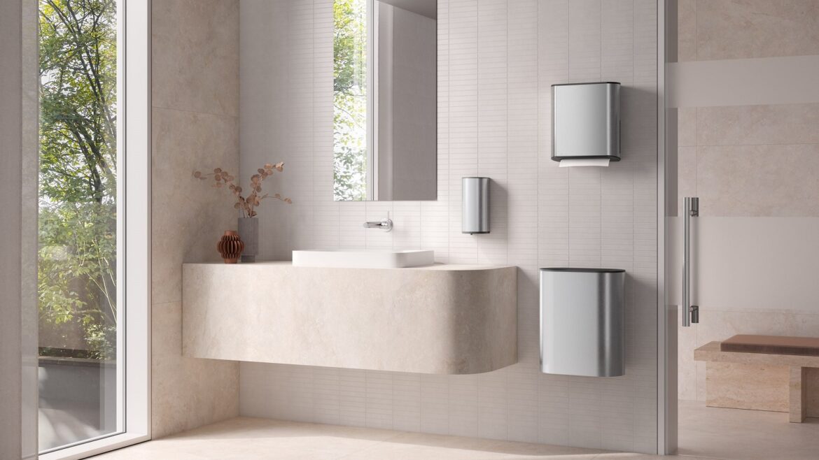 white and cream bathroom with fittings from KEUCO