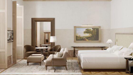 render Mandarin Oriental deluxe room Rome