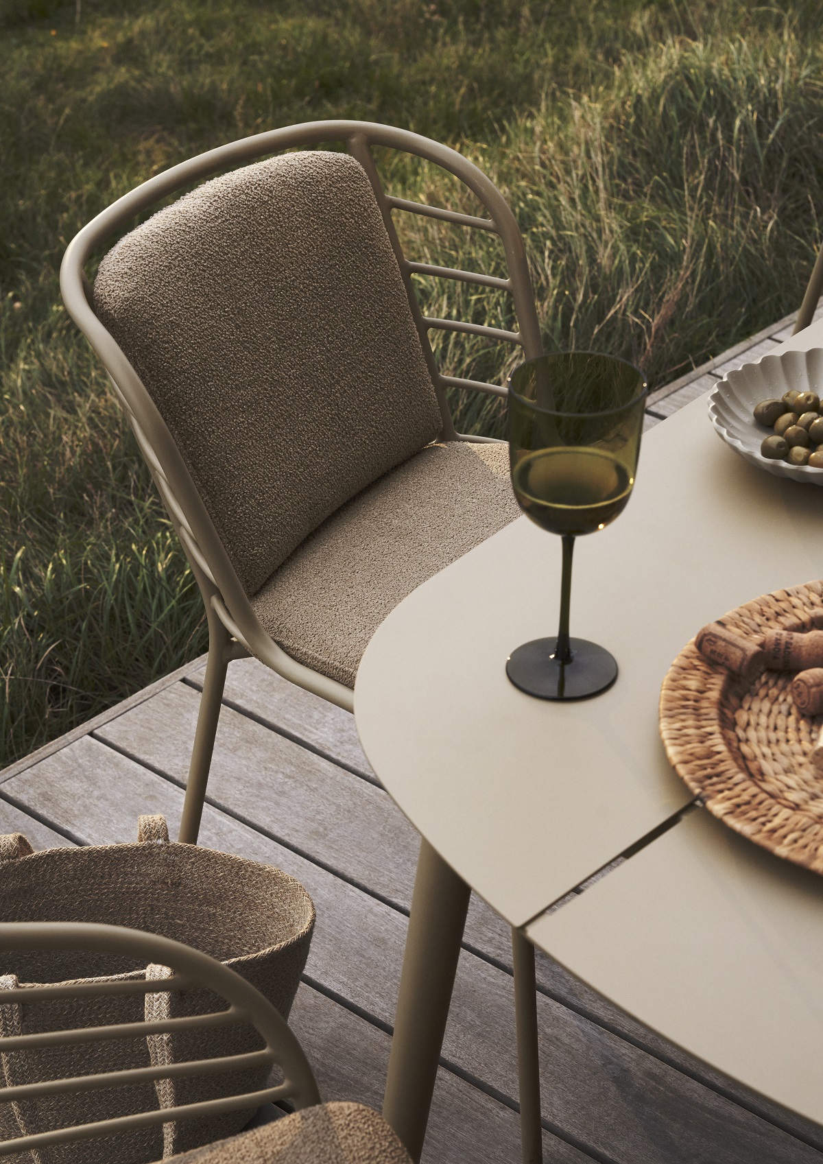 stone and brown tones in outdoor furniture range from BoConcept