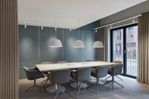 work space and meeting table at Fairfield Marriott Copenhagen