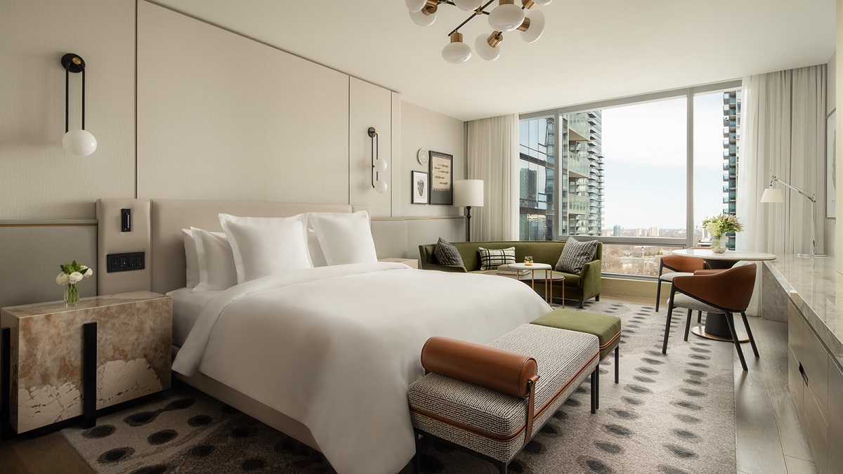 redesigned guestroom at Four Seasons Toronto