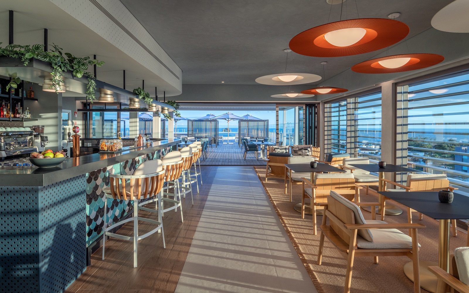 restaurant and roof terrace at Double Tree by Hilton Azores