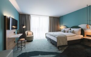 guestroom in the niu - the first holiday inn to open in germany