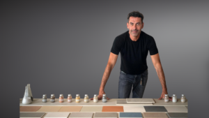 designer Matteo Brioni with Atlas Concorde tile collection