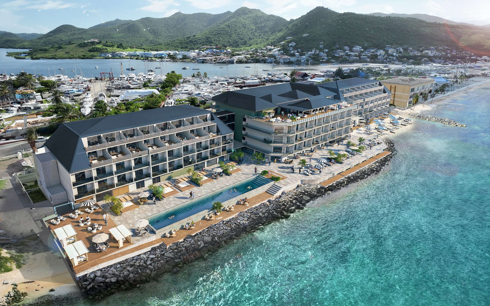 aerial view of The Whimsy Hotel & Spa Saint-Martin – MGallery Collection