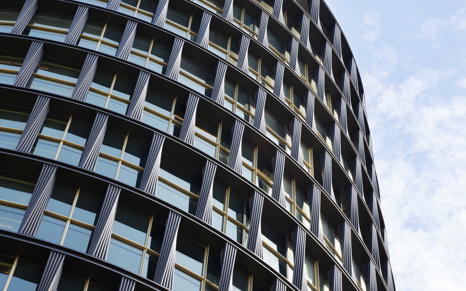 detail of structure and façade of art’otel London Hoxton by Squire & Partners