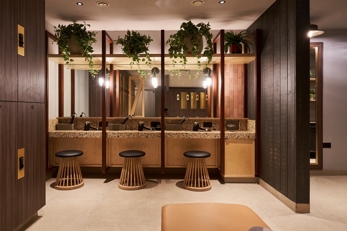 change room and vanity in calcot spa