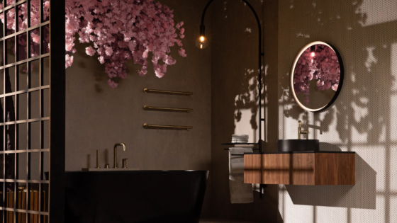 japanese inspired bathroom design from BAGNODESIGN