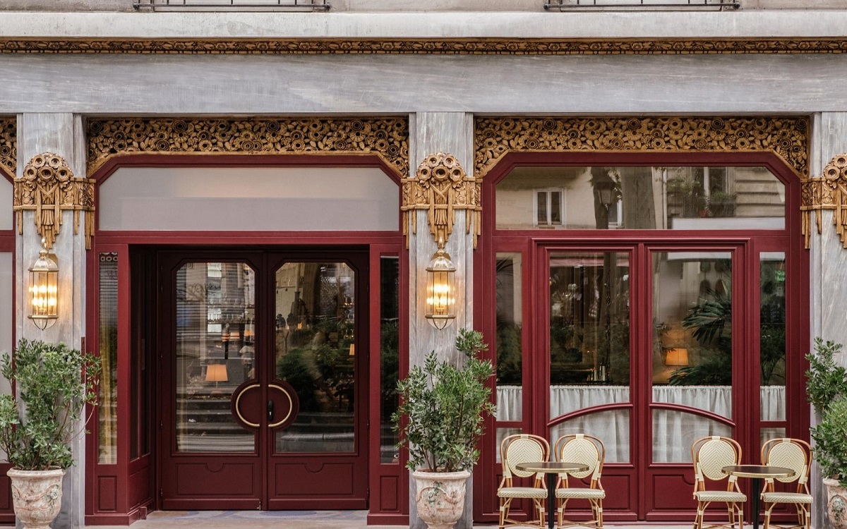 The traditional French facade of Hotel Rochechouart