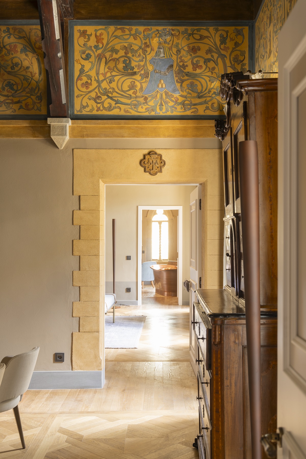 restored architectural details at Borgo dei Conti Resort