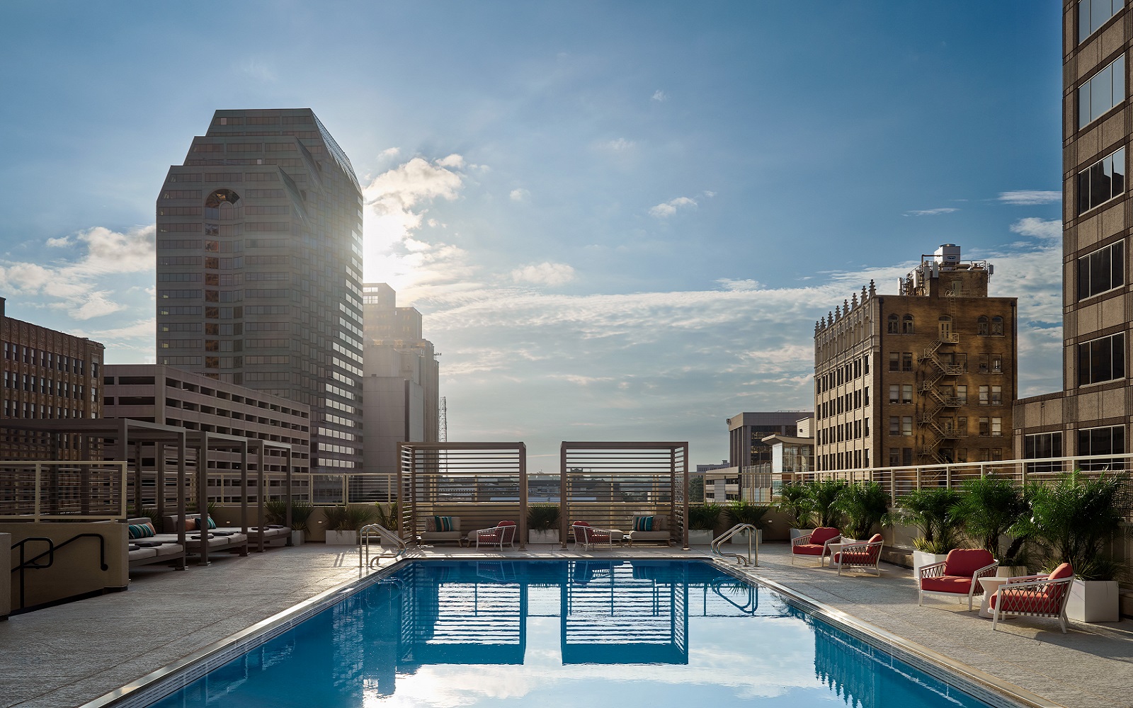 pool deck and city views at InterContinental San Antonio Riverwalk