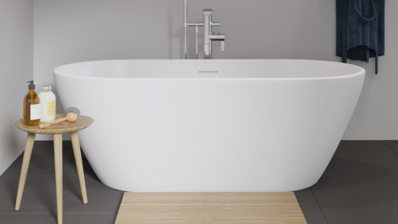 compact freestanding white bath from Duravit