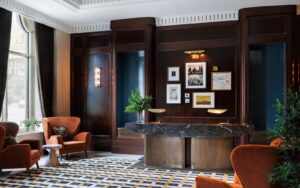 lobby design of JW Marriott Essex House by Stonehill Taylor