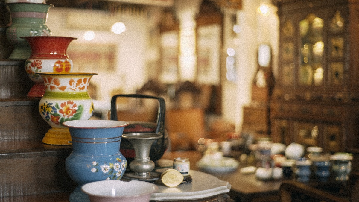 detail of objects found in The Intan, a home museum in singapore