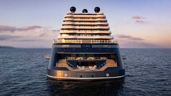 The back of Ilma, the latest ship to join Ritz-Carlton's fleet of superyachts