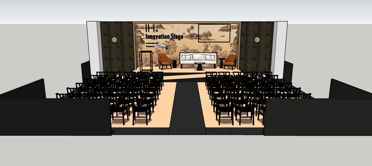 The Innovation Stage at the Independent Hotel Show 2024 designed by Design Command