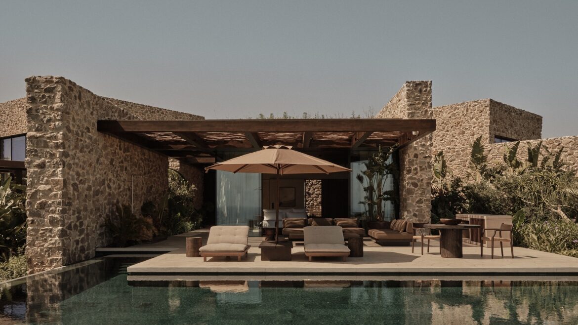 stone bungalow in scorpios bodrum by studio Macbride