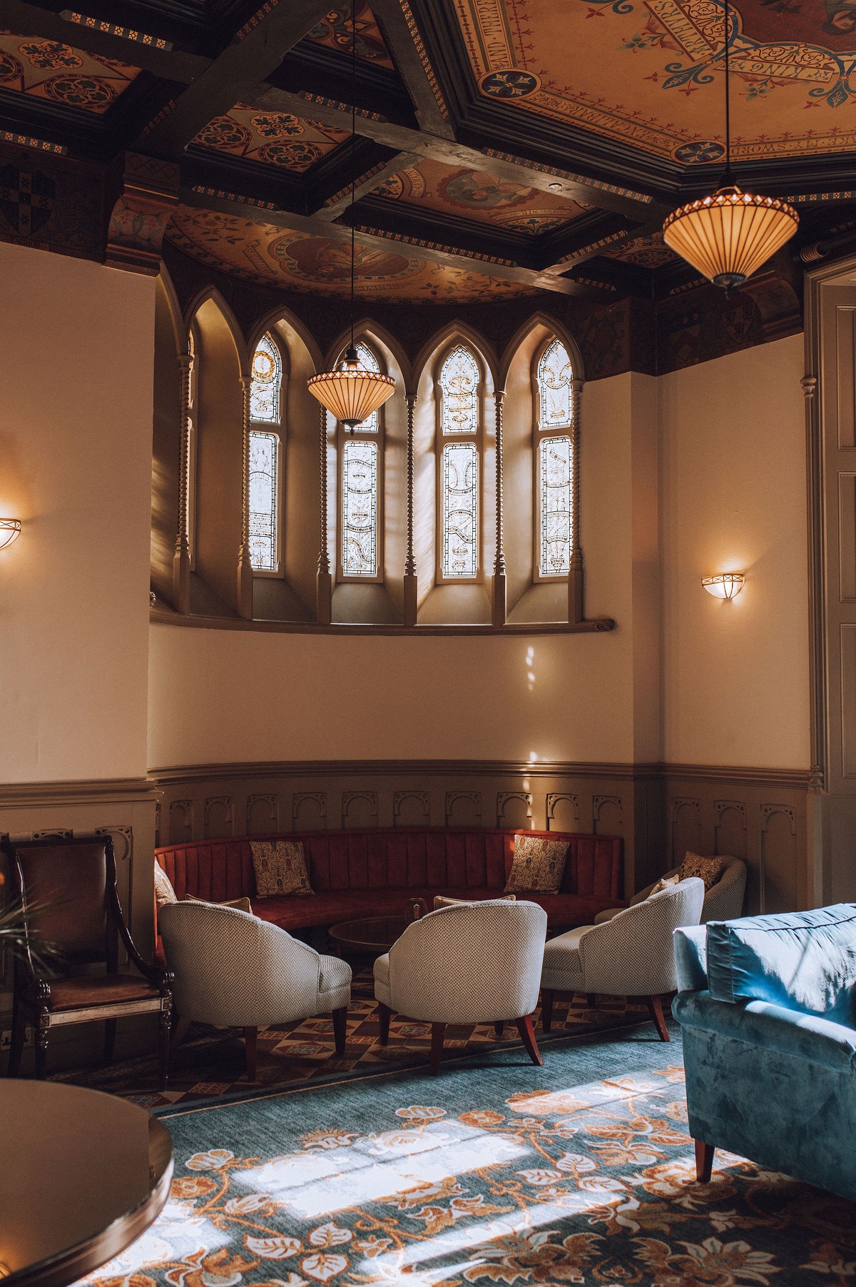 contemporary furniture in historical Elvetham Hotel