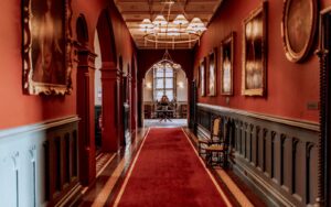 corridor at The Elvetham Hotel with period details and Ege carpet