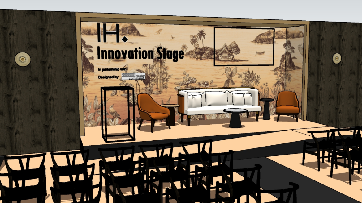 The Innovation Stage at the Independent Hotel Show 2024 designed by Design Command