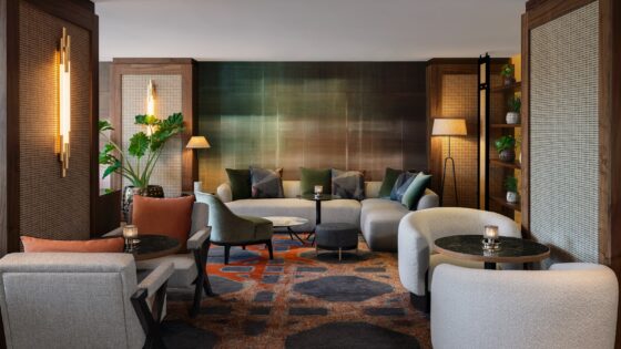 OXBO lounge and seating area in Hilton Vienna Waterfront designed by THDP