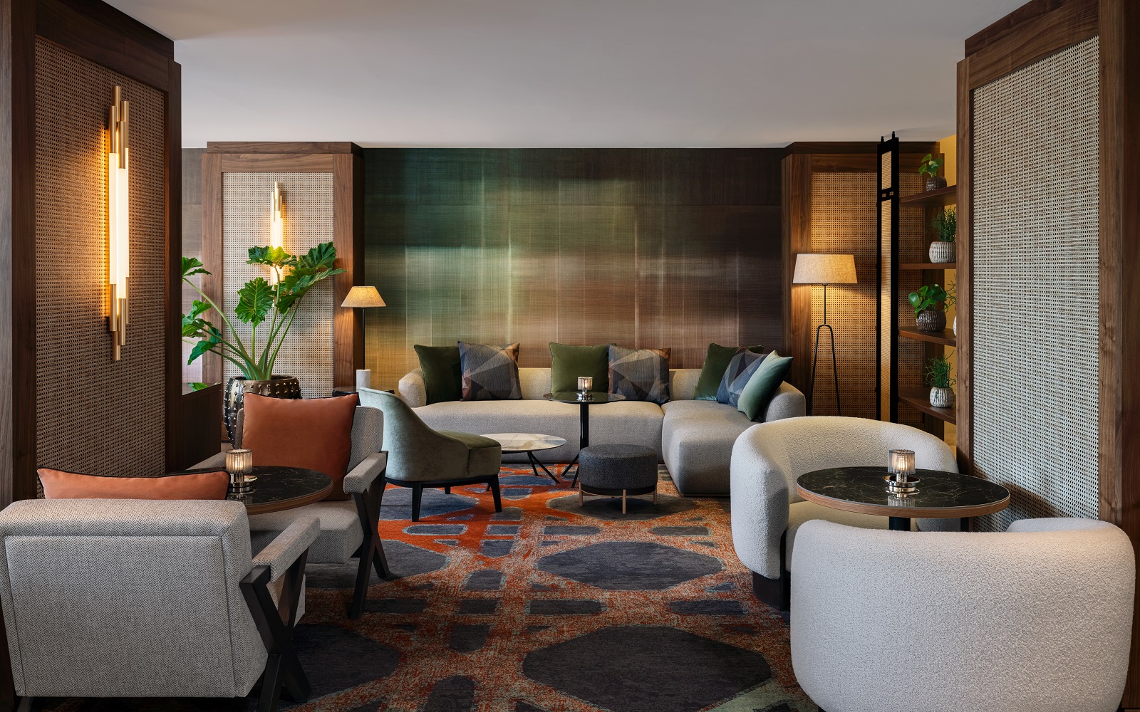 OXBO lounge and seating area in Hilton Vienna Waterfront designed by THDP