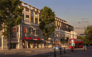 external render of proposed citizenM London Olympia