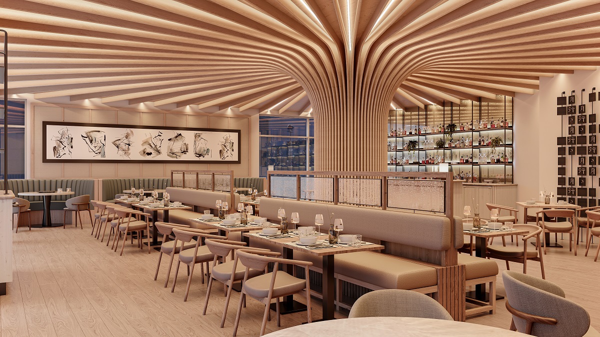 restaurant in Crowne Plaza sofia - design by OCCA