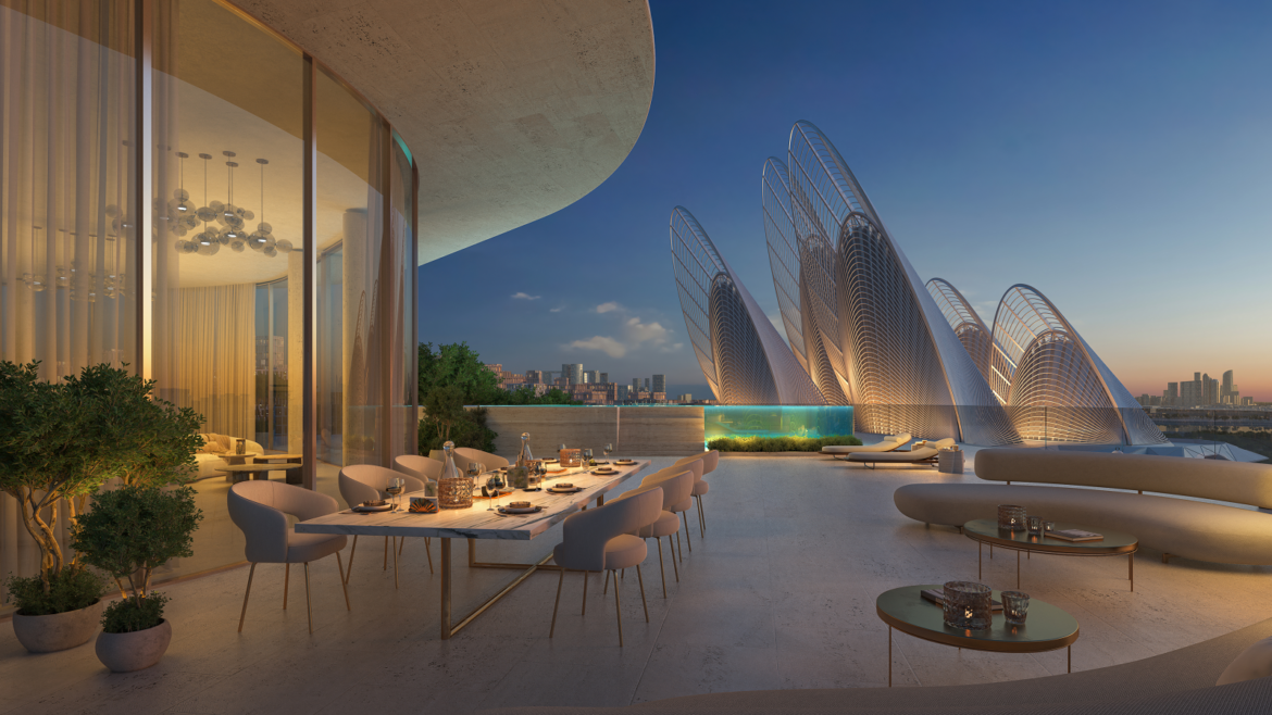 cgi of Mandarin Oriental Residences Abu Dhabi