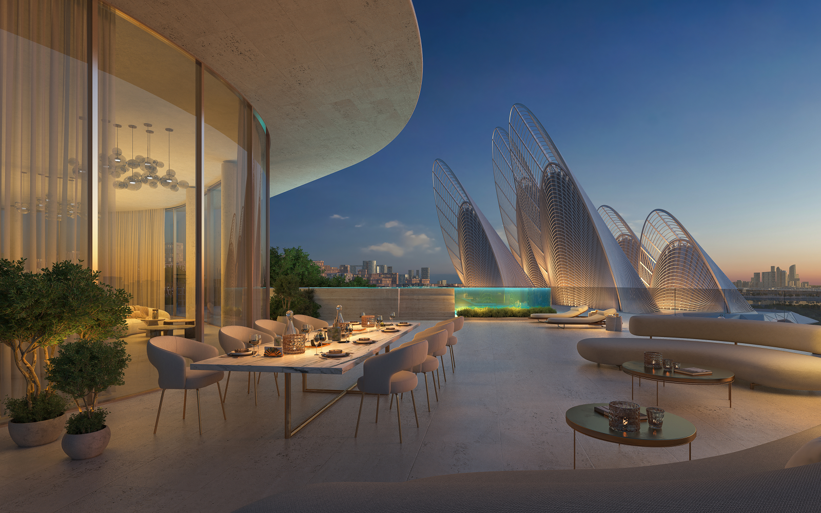 cgi of Mandarin Oriental Residences Abu Dhabi