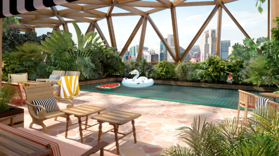 rooftop pool at Mama shelter Singapore