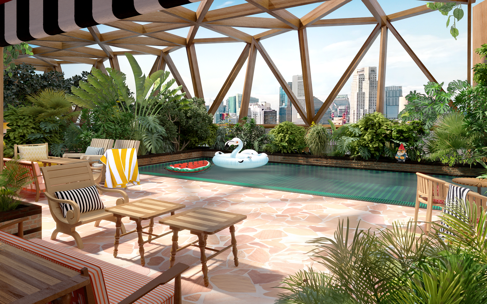 rooftop pool at Mama shelter Singapore