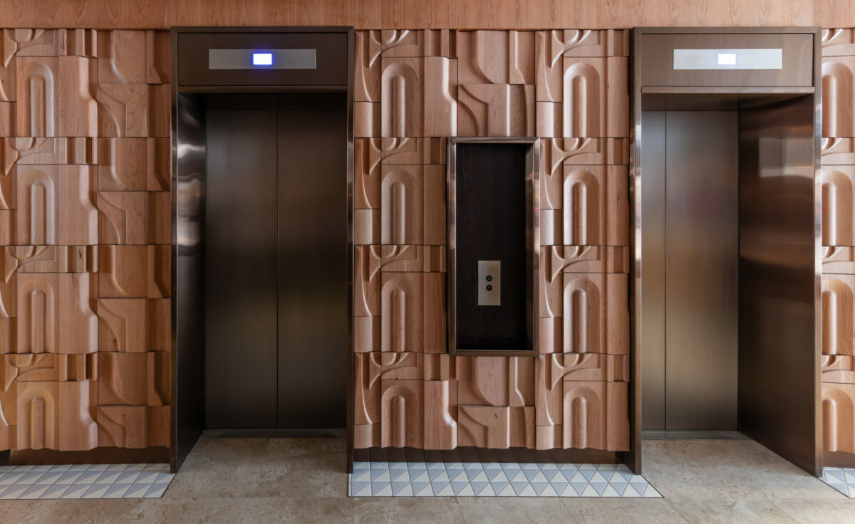 Bespoke wall panelling in the Entranceway at the Club Quarters hotel’s St Pauls