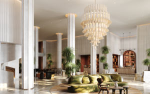 render of redesign for Delano Miami Beach