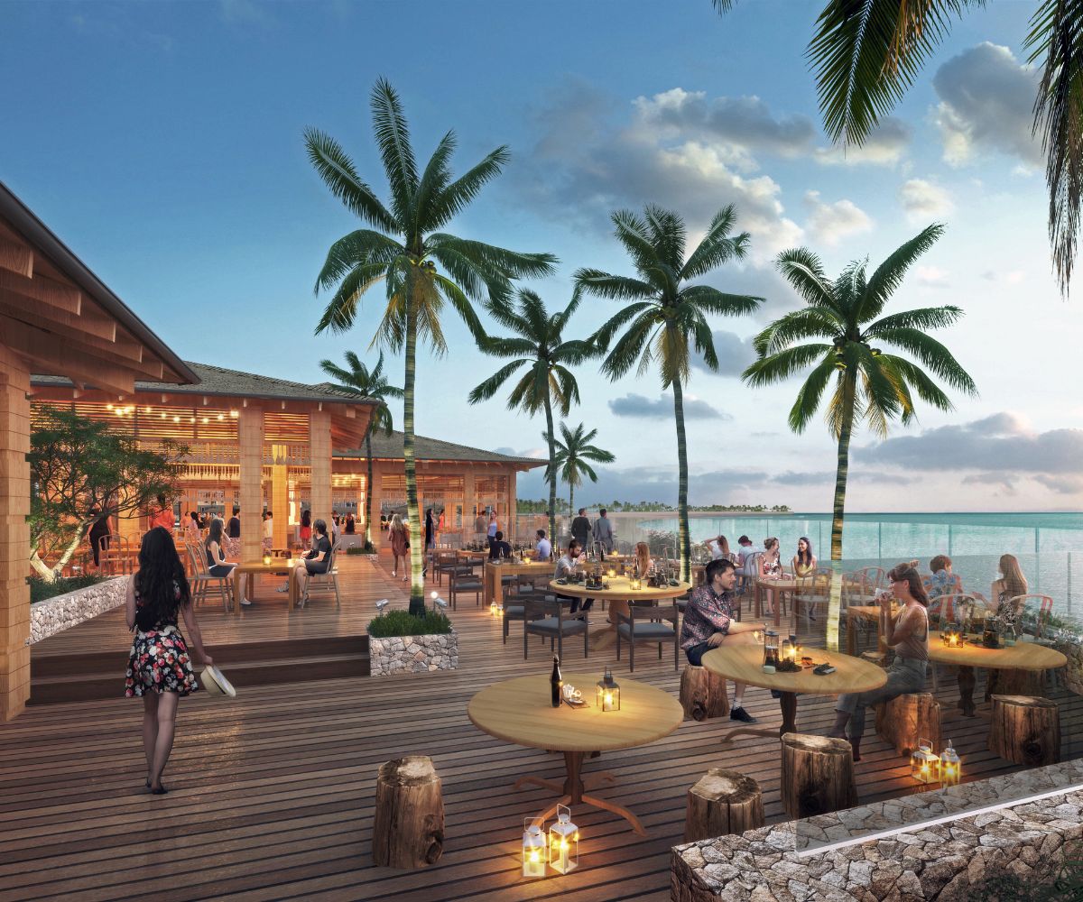 rendering of beachfront bar at The Luxury Collection Salterra Resort and Spa