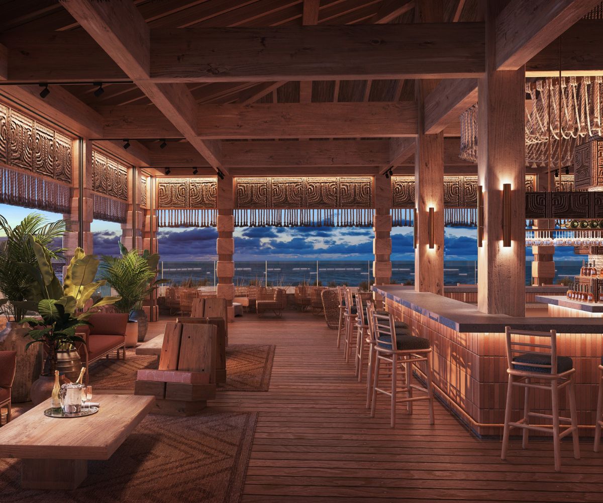 Cobo bar rendering overlooking the sea