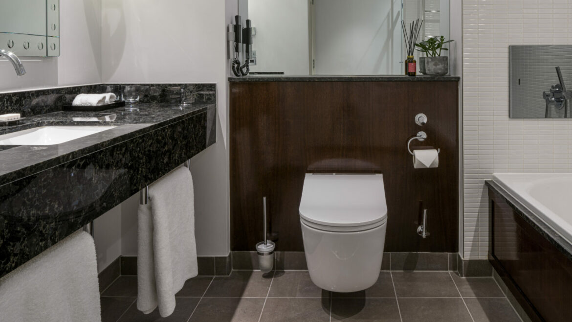 TOTO WASHLET in white, set in the Prince Akatoki London hotel