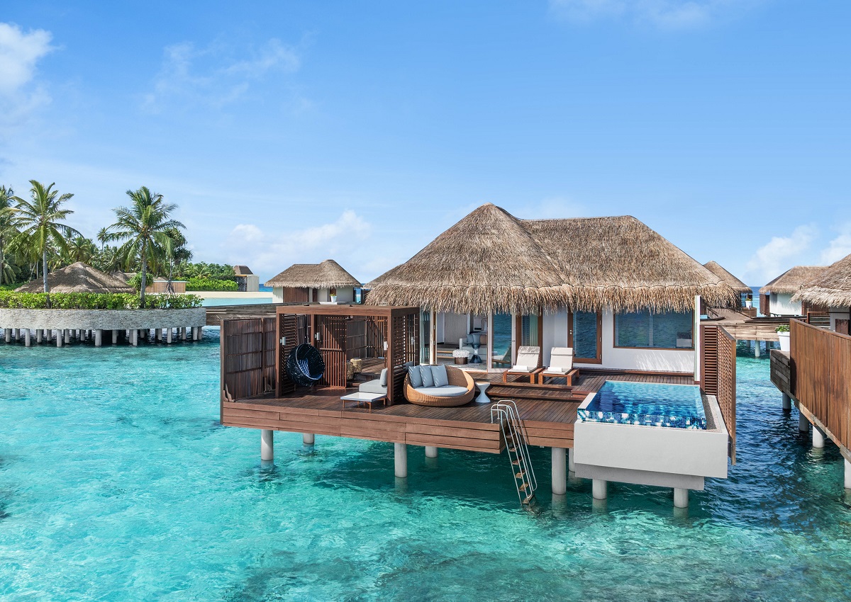 W Maldives overwater villa with private pool